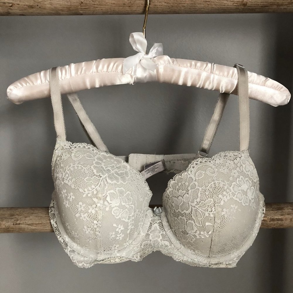 VS Grey Lace Lined Demi size 34D